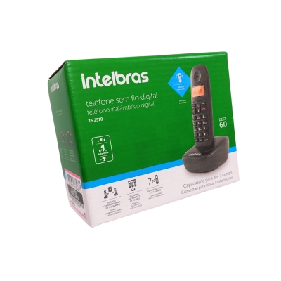 Telefone Sem Fio Ts2510 Id Chamada Preto Intelbras