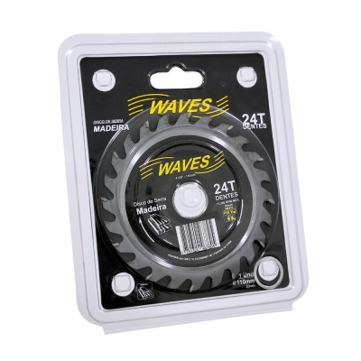 Disco Serra Circular Madeira 24 Dentes 110mm Waves Black