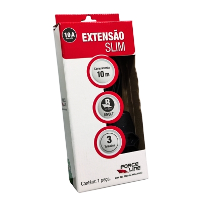 Extensao 10mt 3 Tomadas Pp 3p Pt Force Line