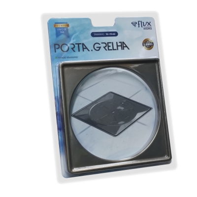 Porta Grelha Inox Quadrada 15cm Flvx Hidro