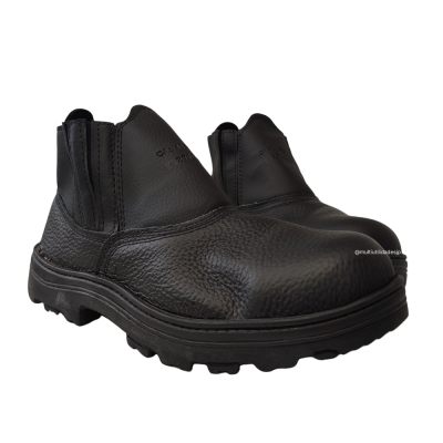 Bota Couro C/Elastico C/Bico Plastico Nº 38 Preta (Bl) Cabritos