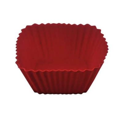 Forma Cupcake Silicone Quadrada 6pçs Yazi