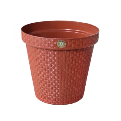 Vaso Redondo Rattan 20lt Terracota Arqplast