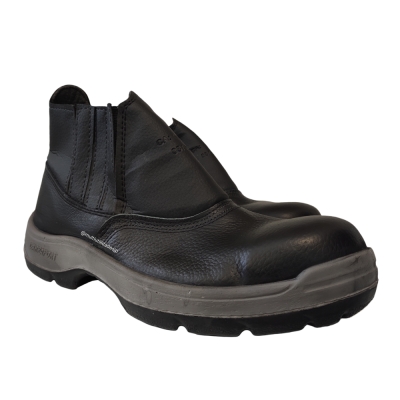 Bota Couro C/Elastico C/Bico Plastico Nº 38 Preta (Bi) Cabritos