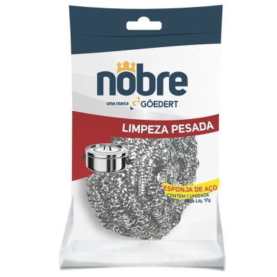 Esponja Inox Uso Domestico 17gr Limpeza Pesada Max Nobre