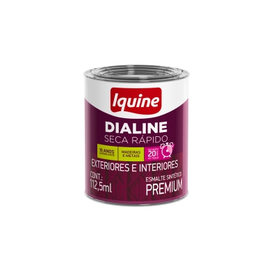 Dialine Esmalte 112,5ml Preto Brilhante 