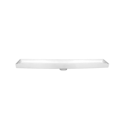 Ralo Invisivel Linear PVC 50cm Branco Estrela
