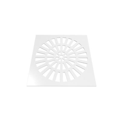 Grelha Quadrada 10cm Branca Estrela