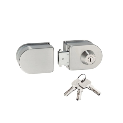 Fechadura Vidro Pressao VP530 Vidro/Vidro Inox Escovado Soprano