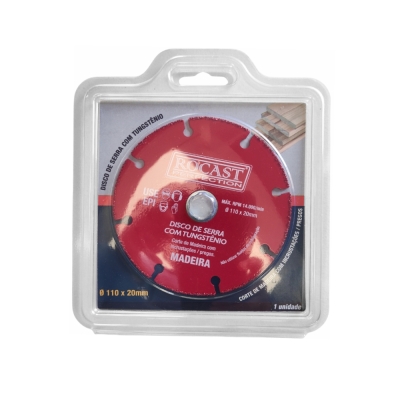 Disco Corte Tungstenio Madeira 110mm Rocast