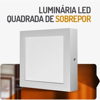 Painel Led 32w Quadrado Sobrepor 3000k Spotlux