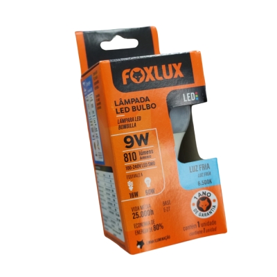 Lampada Led 9w A60 6500k Foxlux