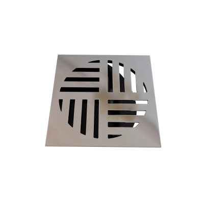 Grelha Fecho Automatico Quadrada 10cm Cromada Estrela