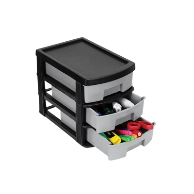 Gaveteiro Plastico 3 Gavetas Arqplast