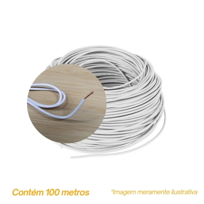 Cabo flexivel 1,5mm Branco (Peça com 100 metros)