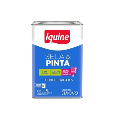 Tinta Sela e Pinta Acrilica 15lt Branco Neve Iquine