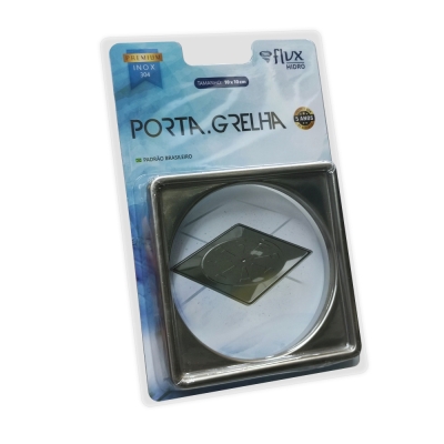 Porta Grelha Inox Quadrada 10cm Flvx Hidro