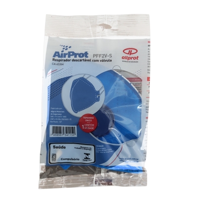 Mascara Respiratoria Pff-2 C/Valvula Azul Airprot