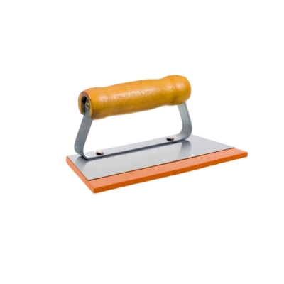 Desempenadeira Rejunte Aco/Borracha Cabo Madeira 19cm X 8,5cm Corta