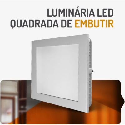 Painel Led 32w Quadrado Embutir 6500k Spotlux