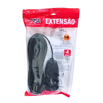 Extensao 3 Tomadas 5mt Pl 3p Pt Force Line