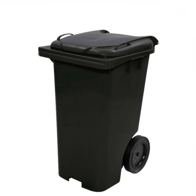 Container Lixo c/ Rodas 240LT Preto Bralimpia