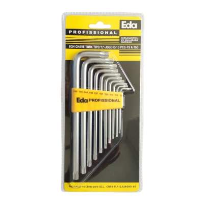 Chave Torx Kit 10pcs Eda