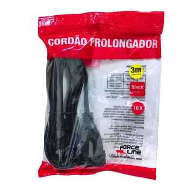 Extensao Prolongador 3mt 10a 3p Force Line