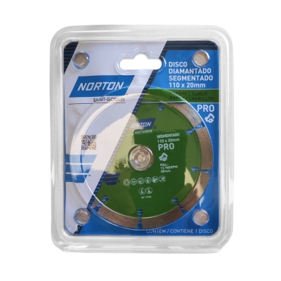 Disco Corte Diamantado Segmentado 110mm Norton