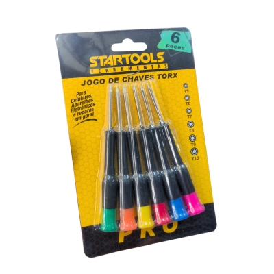 Chave Torx Jg 6 Pçs T5 a T10 Startools