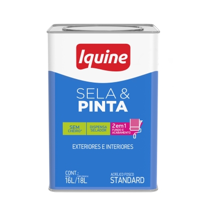 Tinta Sela e Pinta Acrilica 18LT Branco Gelo Iquine