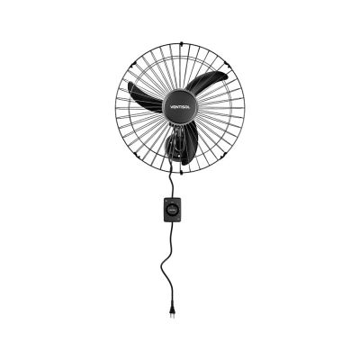 Ventilador Parede 50cm 200W 3 Pás Premium Preto Ventisol