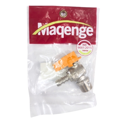 Registro de Esfera 1/2 NPT(E) x 3/8 (BM) 90° - Maqenge