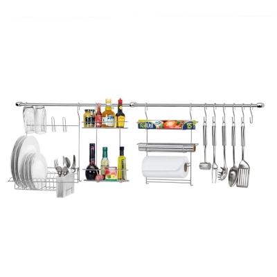 Kit Barras Utensilios/Escorredor/Porta Condimento Cook Home Arth