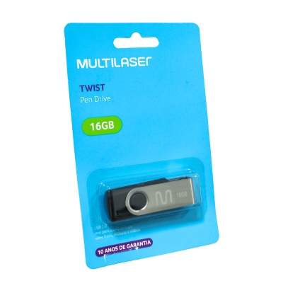 Pen Drive Twist 16gb Preto Multilaser