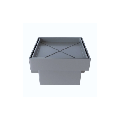 Ralo Invisivel Sifonado 10 x 10 x 7 cm Cinza Estrela