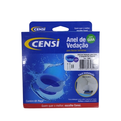 Anel Vedacao Vaso Sanitario C/Guia + Parafusos Censi