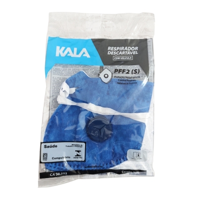 Mascara Respiratoria Pff-2 C/Valvula Azul Kala