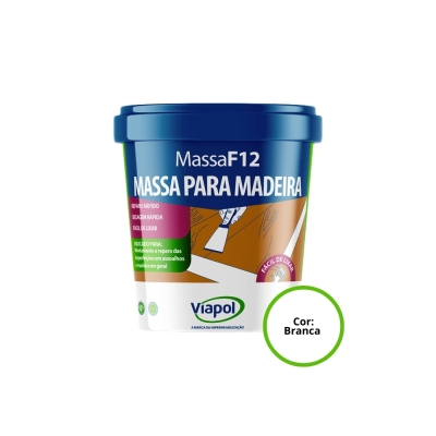 Massa Madeira 400gr F-12 Branca Viapol