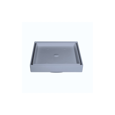 Ralo Invisivel Quadrado 10cm Cinza Estrela