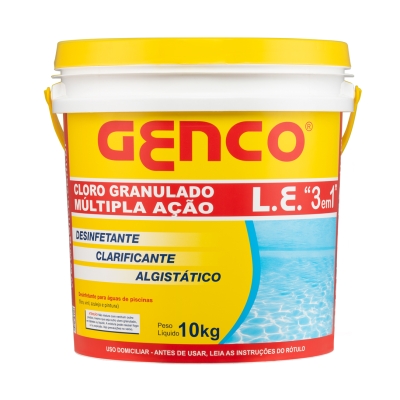 Cloro Piscina 10KG 3 em 1 Genco