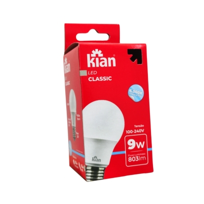 Lampada Led 9w A60 6500k Kian