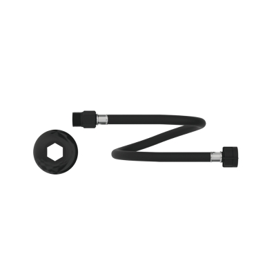 Engate Flexivel Pvc Alta Pressao 40cm Preto (7421) Censi