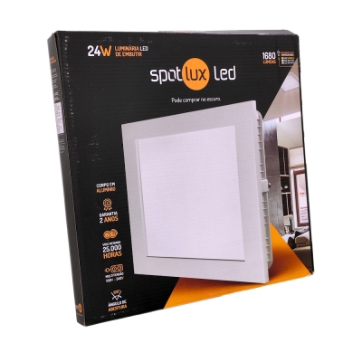 Painel Led 24w Quadrado Embutir 6500k Spotlux