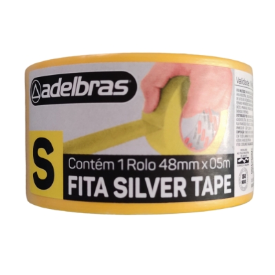 Fita Silver Tape 48mm X 5mt Amarela Adelbras