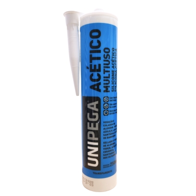 Silicone 240gr/250ml Acetico Incolor Unipega