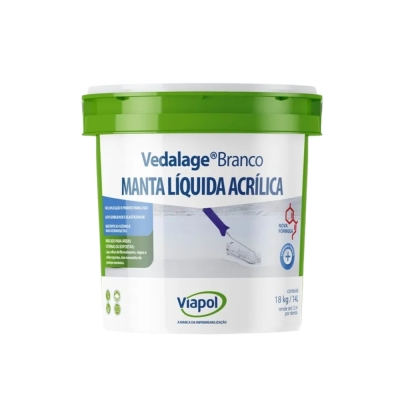 Manta Liquida Acrilica Vedalage Plus 18kg Branco Viapol
