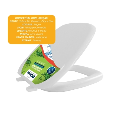 Assento Sanitário Almofadado Fit Branco Duda