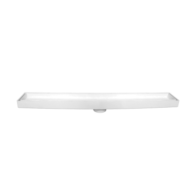 Ralo Invisivel Linear PVC 70cm Branco Estrela