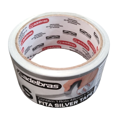 Fita Silver Tape 48mm X 10mt Prata Adelbras